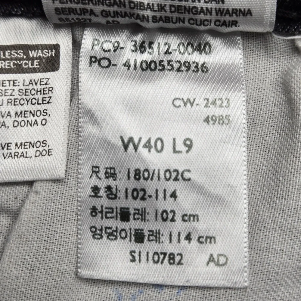 Levi's 501 Men Shorts W40 L9 Black Denim Original Fit Straight‎ Leg Button